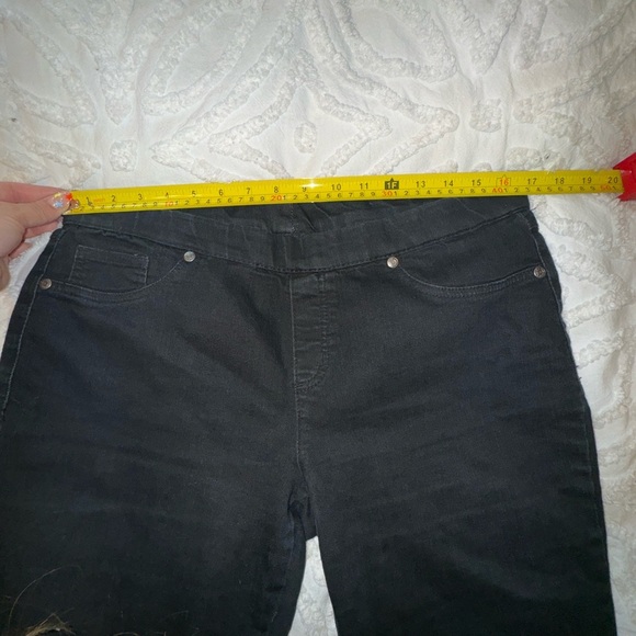 Faded Glory Stretch Denim Jeggings Black Legging Skinny Pants Sz 10 - Picture 7 of 7